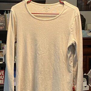 White Stag Womans Long Sleeve Shirt LG Cream Color